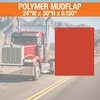 Buyers Products Mudflap, Red, Polymer, 24" x 30", PK2, 2 PK RC30PPR